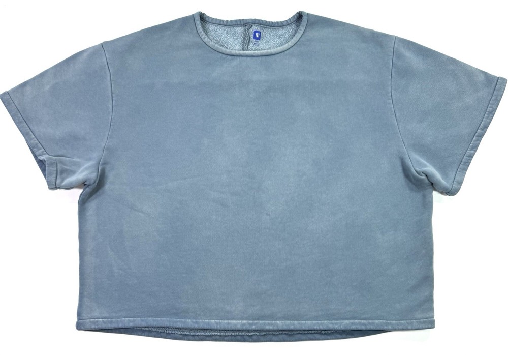 Yeezy Gap Fleece Yoke Tee Engineered By Balenciaga Mens Sz XS Boxy Sweatshirt