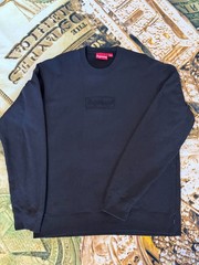 Black Supreme Cutout Box Logo Crewneck Size XL SS20
