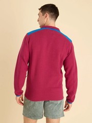 NEW Chubbies 1/4 Zip Pullover Mens Sz L Quilted Sweatshirt Deep Red Weekender