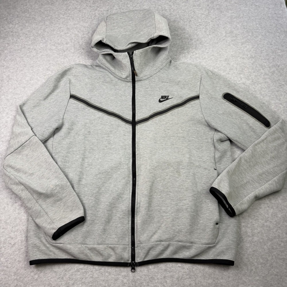 Nike Tech Fleece Windrunner Full Zip Jacket Mens XL Gray Activewear CU4489