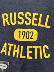 Russell Athletic Full Zip Hoodie Jacket Navy Blue Mens Medium 1902 Logo NWT