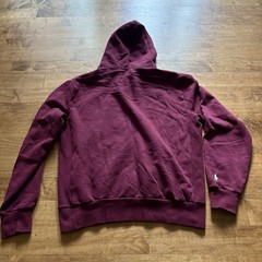 Polo Ralph Lauren Varsity Letter PRL Patch Fleece Hoodie Mens Medium Burgundy