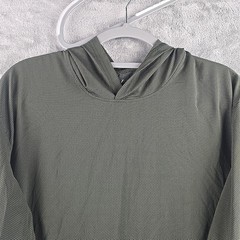 BYLT Basics Drop Cut Hoodie Mens L Green Performance Premium Pullover Gym Yoga