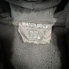 Watch Dogs Full Zip Hoodie Mens XL Black Hack The City Graphic Ubisoft Gamer
