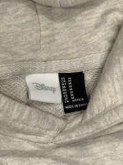 Disney Light Heather Gray Mickey Mouse Graphic Hoodie Size Medium Double Sided