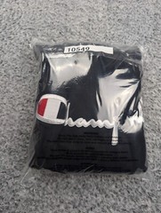 Champion Sweatshirt Men Large Black Reverse Weave Hoodie Drawstring Grunge Chore