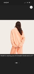 PARKE x Target XXS/XS Women’s Peach Orange Sweatshirt Pullover