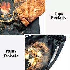 Spring Summer 3D Printed Hoodie Sweatpants Set Loose Comfortable and Fashionable