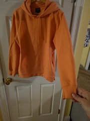 CUTS Brand Mens/Womens Size. M Split Hem Pullover Sweatshirt Hoodie, Coral