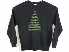 Anvil Sustainable Men’s Sweat Shirt New Years Themed Black Size L
