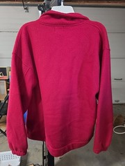 Denim Republic Men’s Sz Medium Red Vintage Fleece 1/4 Zip Pullover