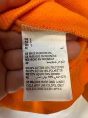 Mode Of One Mens Voltage Orange Kangaroo 80% cotton Pocket Fleece Hoodie Size L