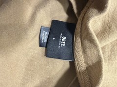 OBEY Cherub Throwie Crewneck Sweatshirt Mens Beige Sand Angel Graphic Streetwear
