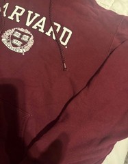 Harvard University Burgundy Maroon Pullover Hoodie Sweatshirt Size Small