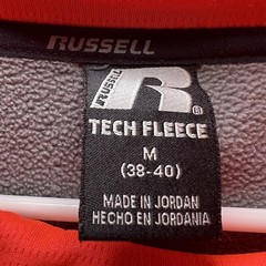 Russell Athletic Tech Fleece Hoodie Sweatshirt Men Size Medium Gray Heather Pink