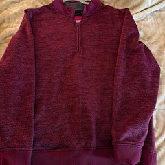 Under Armour ColdGear Men’s 1/4 Zip Fleece Sweatshirt Mock Neck Burgundy L