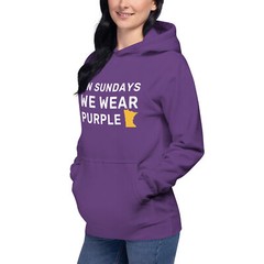We Wear Purple Minnesota Football Vikings Unisex Hoodie S,M,L,XL,2X,3X