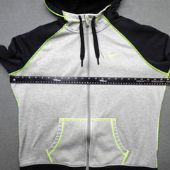Nike Just Do It Therma Fit Hoodie Sweatshirt Men XL Full Zip Gray Fleece Workout