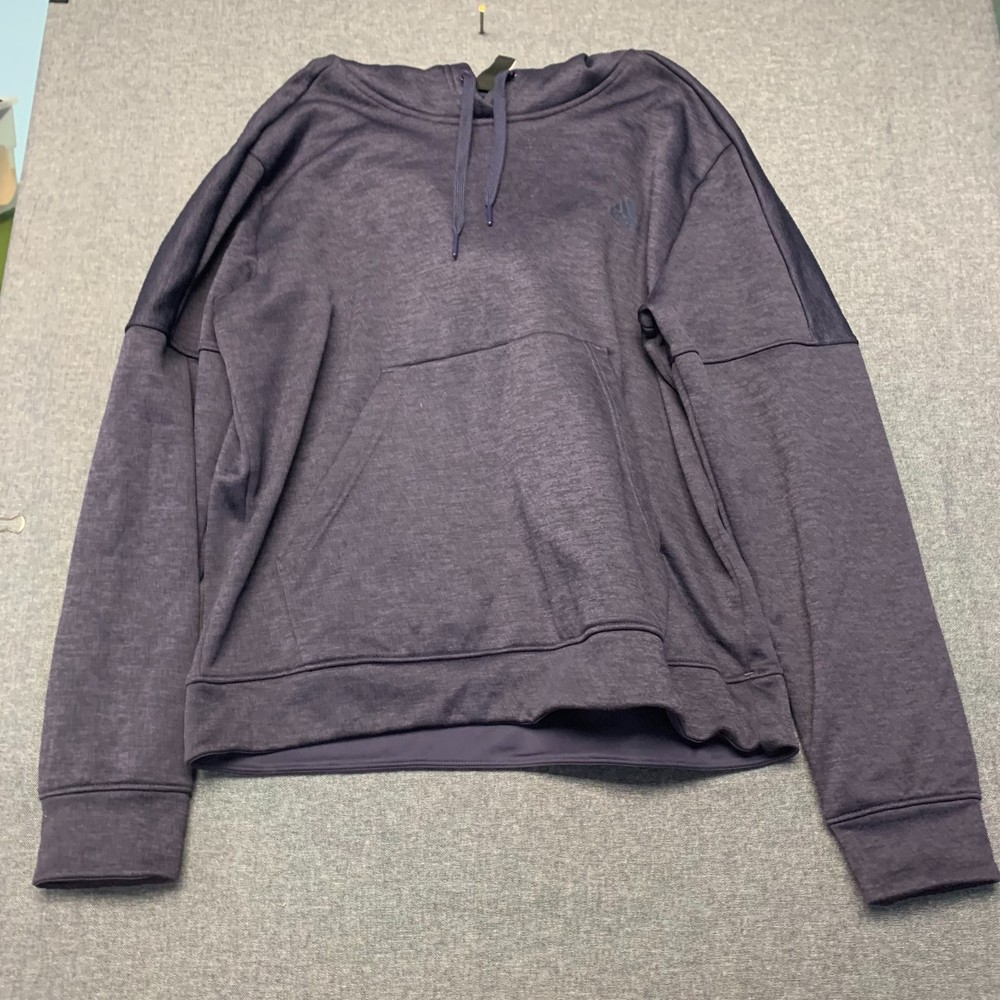 Adidas Men’s Hoodie Size XL Purple Pullover Drawstring 100% Polyester