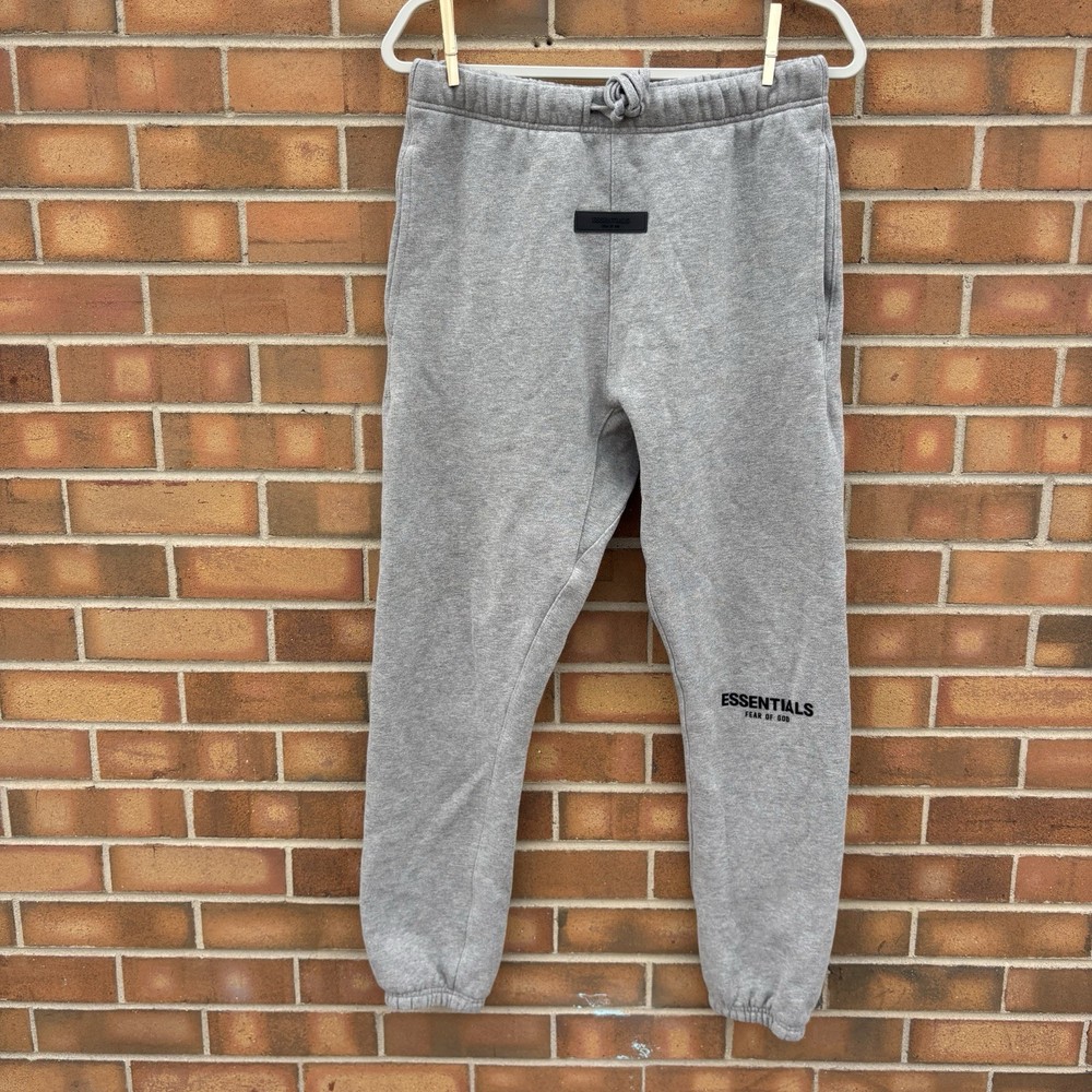 Fear of God Essentials Sweatpants Oatmeal Mens Small Streetwear Lounge