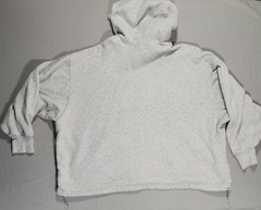 adidas Men’s Gray Solid Pullover Hoodie M Cotton Logo Drawstring