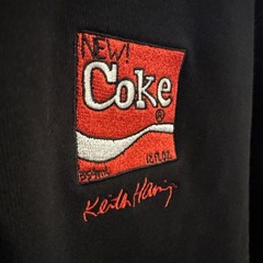 Uniqlo UT Keith Haring Coca-Cola Sweatshirt Mens XXS Black Crewneck Pop Art Logo