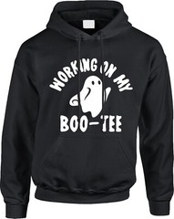 Boo-Tee Trick or Treat Halloween Costume Party Funny Humorous Ghosts Mens Hoodie