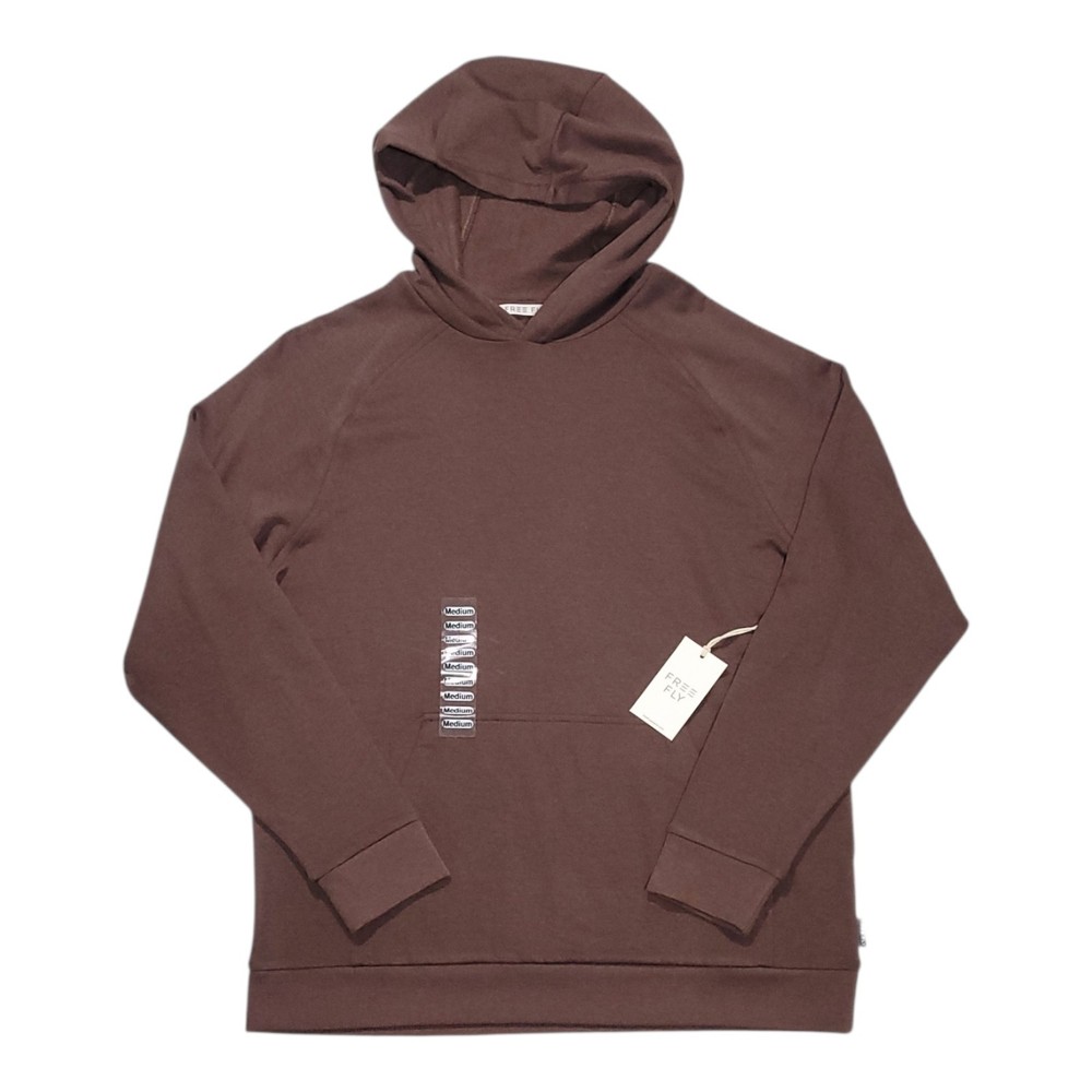 Free Fly Bamboo Lightweight Fleece Hoodie Chestnut Brown Men’s Size MEDIUM NWT