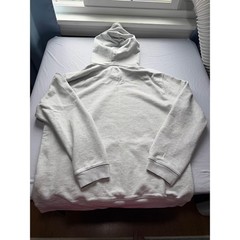 Gap Sweats Mens Hoodie Large Light Gray Pullover Fleece Kangaroo Pocket L