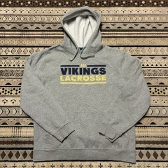 Maverik Lacrosse Hoodie Mens Medium Vikings Gray Sweatshirt Running Gym