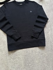 Vivienne Westwood Orb Embroidered Crewneck Sweatshirt Black Pullover Size M Mens