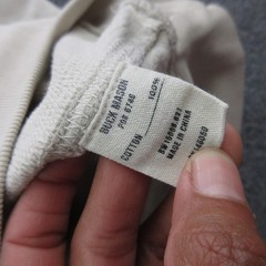 Buck Mason Sweatshirt Mens Medium White Fleece Pullover Crewneck Solid Basic