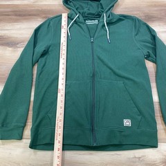 Avalanche Hoodie Mens Small Gorpcore Polyester Spandex Zip Up Green CAM846
