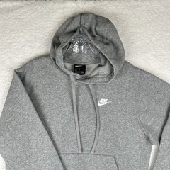Nike Sportswear Club Fleece Pullover Hoodie Sweatshirt Gray Men’s Small