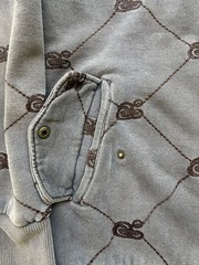 Vintage Brown Triple Five Soul Embroidered Zip Up Hoodie Size Large Mens