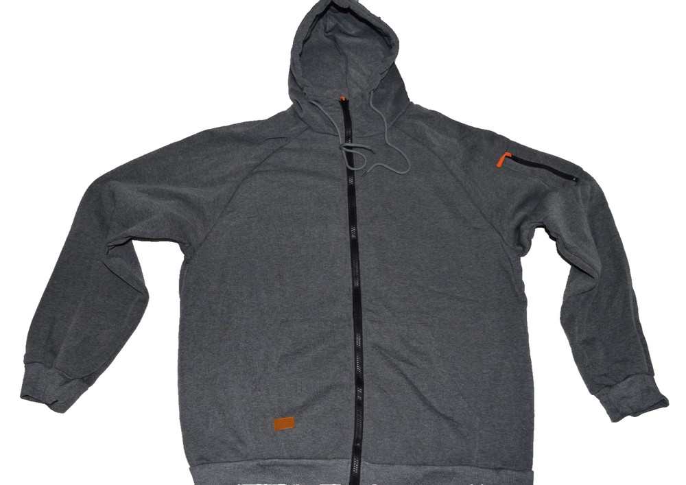 TACTICAL SWEATSHIRT MEN’S FULL ZIP HOODIE LONG SLEEVE JACKET W/ POCKET SZ XXL