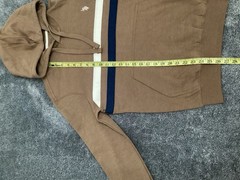 US Polo Assn Striped Brown Pullover Hoodie Fleece Men’s Size S Cotton Blend NEW