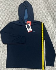 Quiksilver Men’s Textured Pullover Hoodie Navy Blue Size M