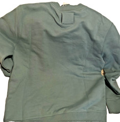 LANVIN Paris Luxury Pullover XL Resortwear Sage Green Palm Tree Sunset Graphic