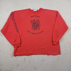 Vintage 90s Crewneck Sweatshirt Mens 2XL XXL Red Vietnam Veterans