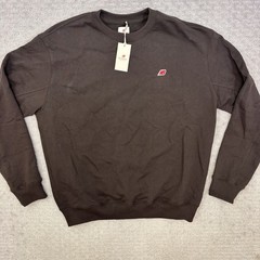 New Balance Made in USA Core Crewneck Sweatshirt SZ Large Dk Brown-red
