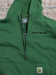 John Deere Hoodie/Quarter-zip Men’s Medium — Worn/Washed Once