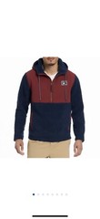 HURLEY Men’s Sherpa Anorak Half Zip Pullover Hoodie, Size X-Large, Obsidian