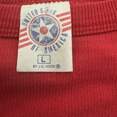 Vintage J.G. Hook USA American Flag Sweatshirt Red Made In USA Size Large
