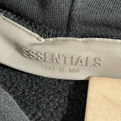 Fear of God Essentials Stretch Limo Black Oversized Fleece Hoodie Men’s MEDIUM