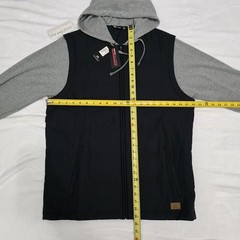 Travis Mathew Scavenger Full Zip Heater Tech Black/Heather Grey Hoodie Men’s L