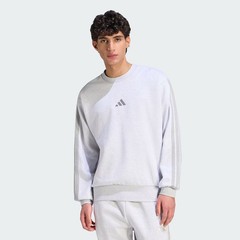 adidas Essentials 3-Stripes Fleece Sweatshirt Grey