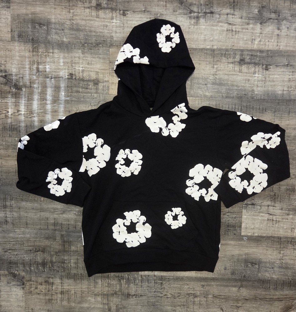 Denim Tears Black Wreath Hoodie Size Medium