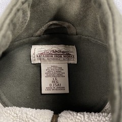 L.L. Bean Sweatshirt Mens Large Green Katahdin Iron Works Sherpa Lined Full Zip