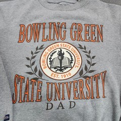 JanSport Bowling Green State University BGSU Dad Sweatshirt Gray Crewneck Small